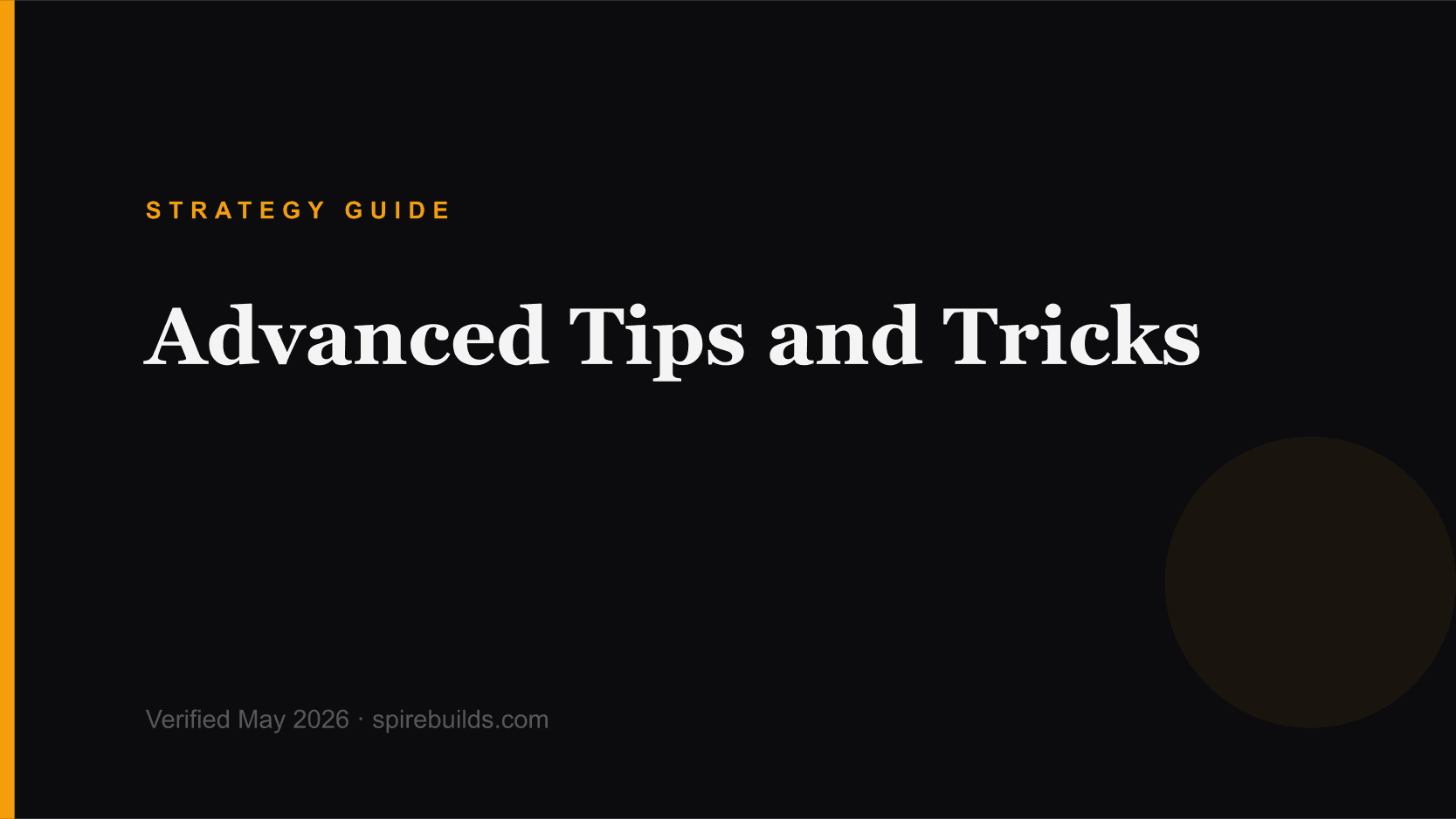Advanced Tips and Tricks