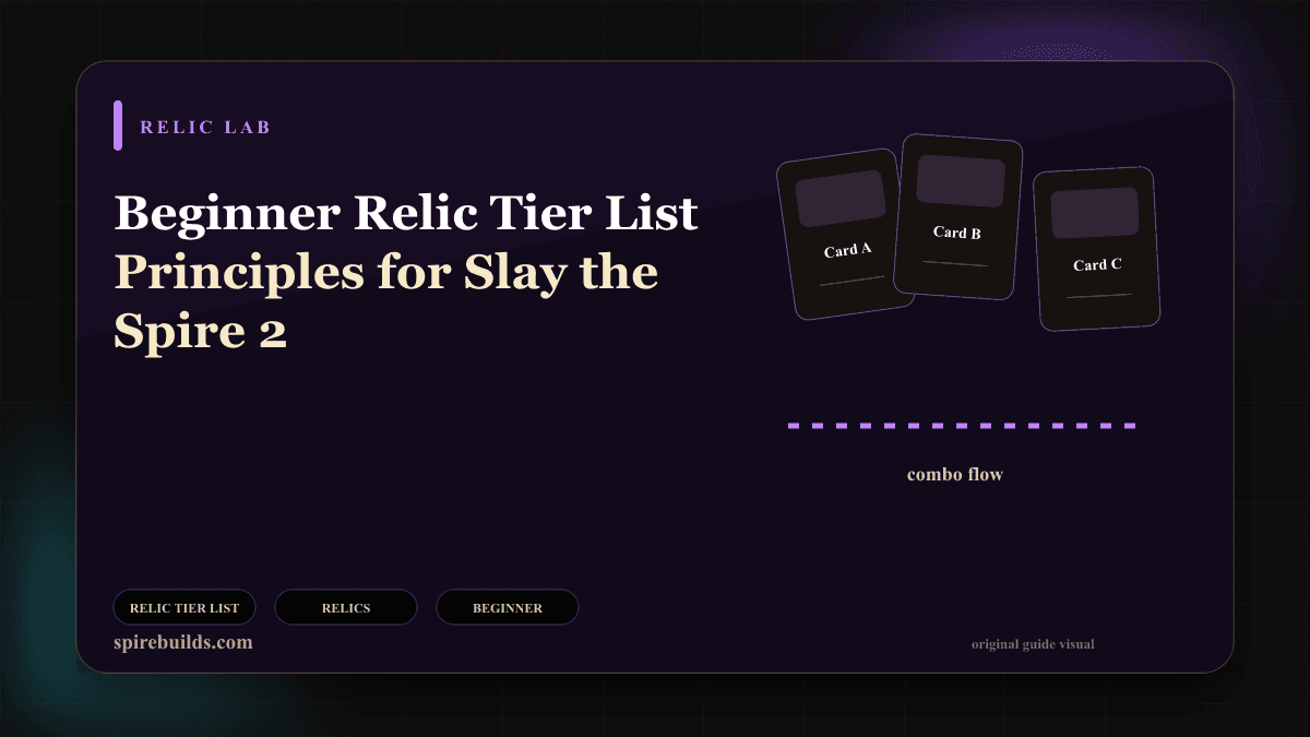 Beginner Relic Tier List Principles for Slay the Spire 2
