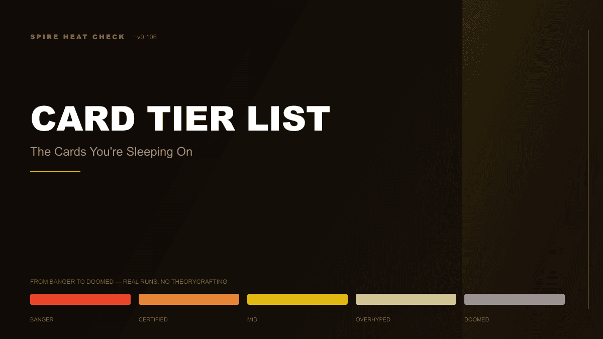 v0.106 Card Tier List: The Cards You're Sleeping On (And the Ones You Should Stop Taking)