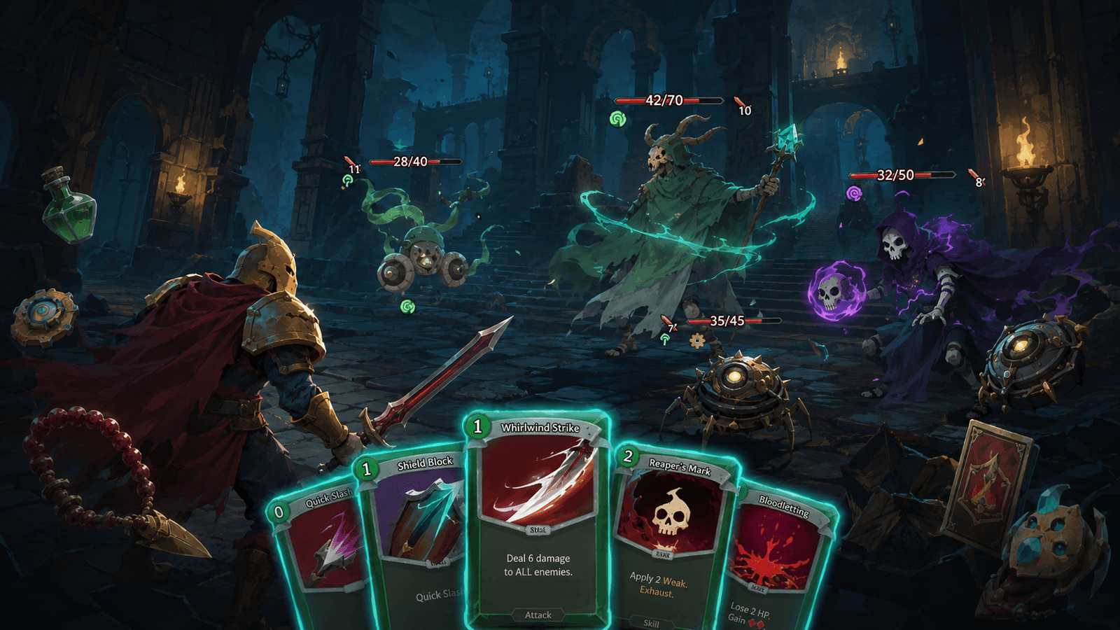 Draw and energy combat hand